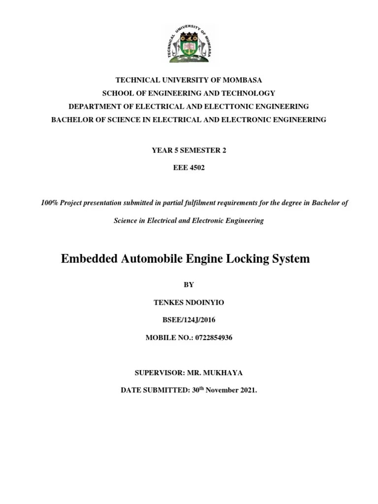 Engine Lock 100progress PDF Relay Transistor