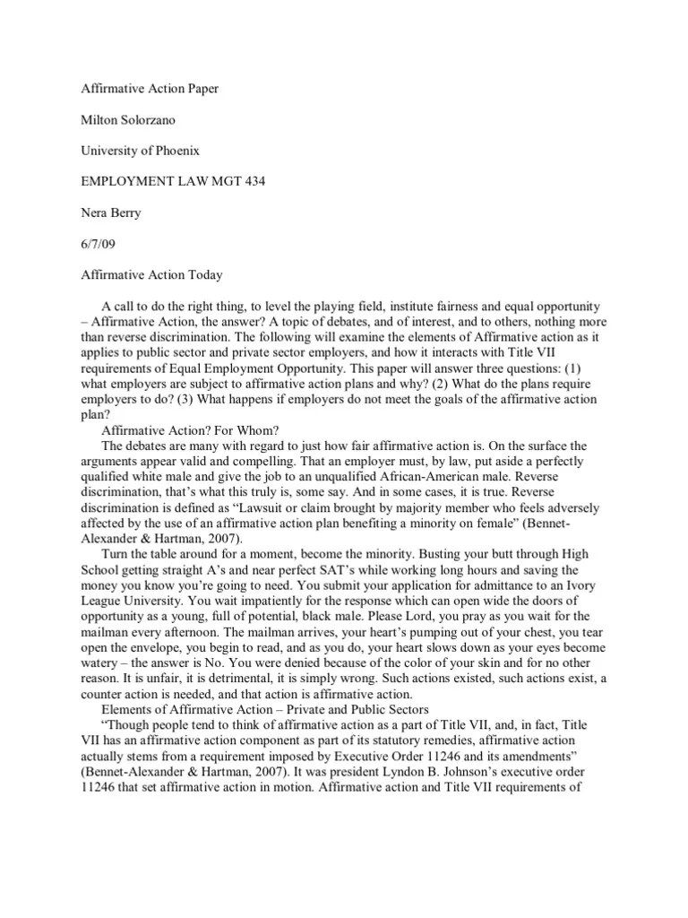 🌱 Affirmative action paper. Affirmative Action Research Papers Custom