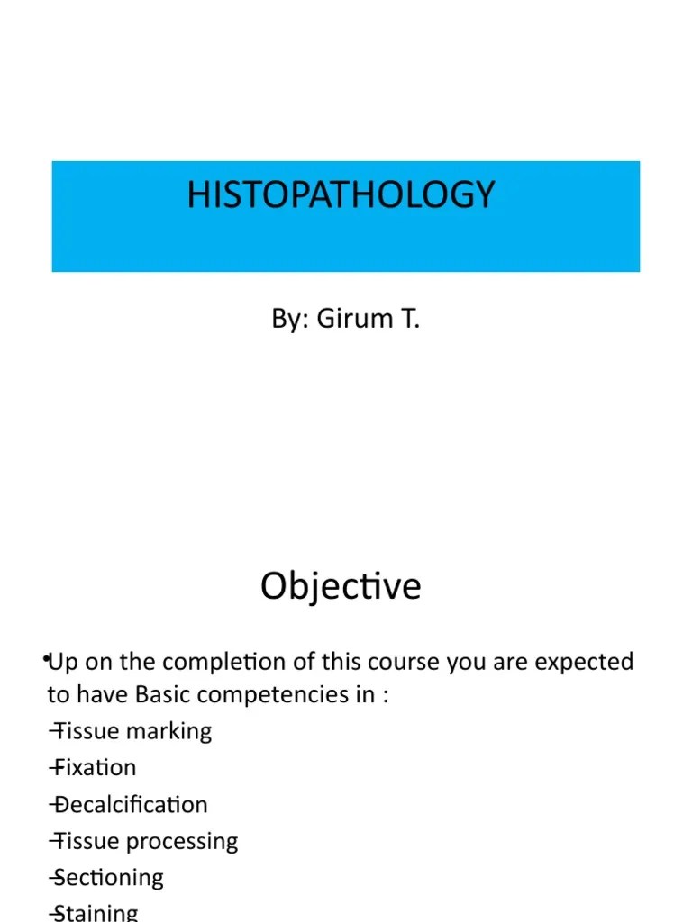 Histopathology 1 PDF Fixation (Histology) Biopsy