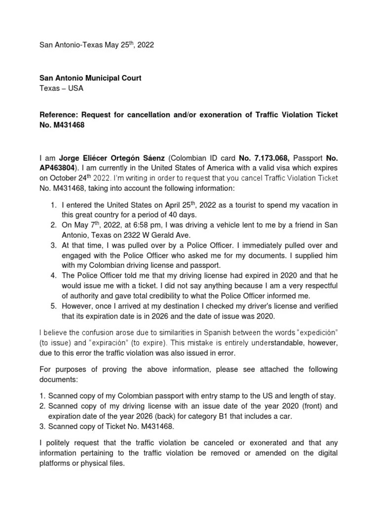 Request For Traffic Violation PDF Driver's License Privacy