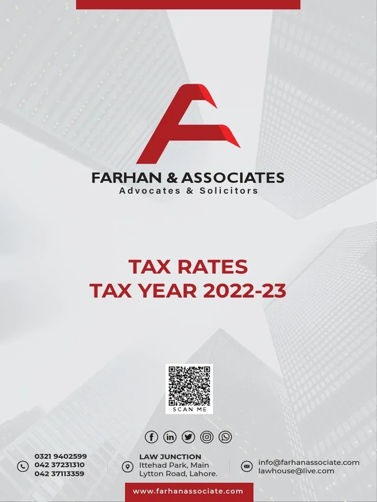 Tax Rates 202223 PDF Taxes Economies
