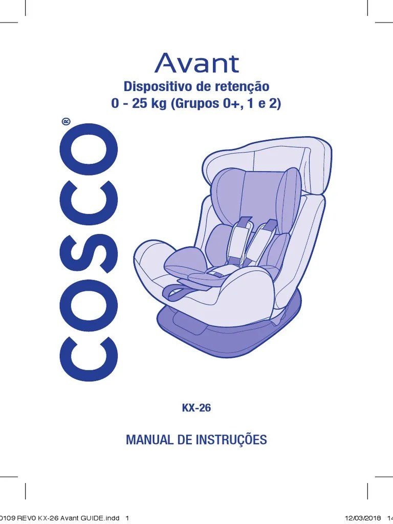 Manual Cadeirinha COSCO PDF Transporte