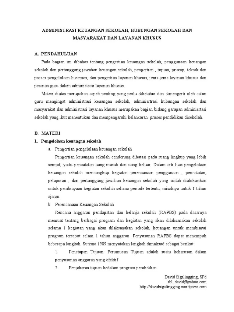 Administrasi Keuangan Sekolah | PDF