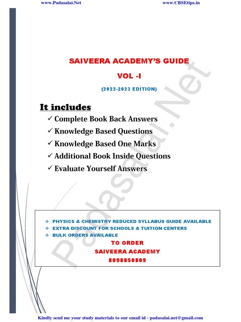 12th Chemsitry EM Unit 1 Study Materials English Medium PDF Download