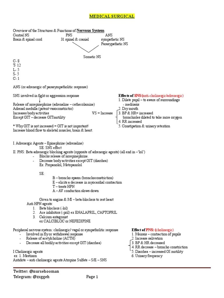 Medical Surgical Nursing Review PDF