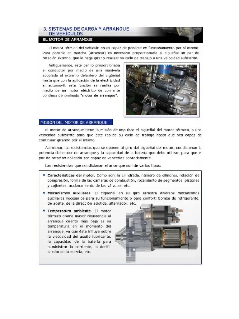 Motor de Arranqu | PDF