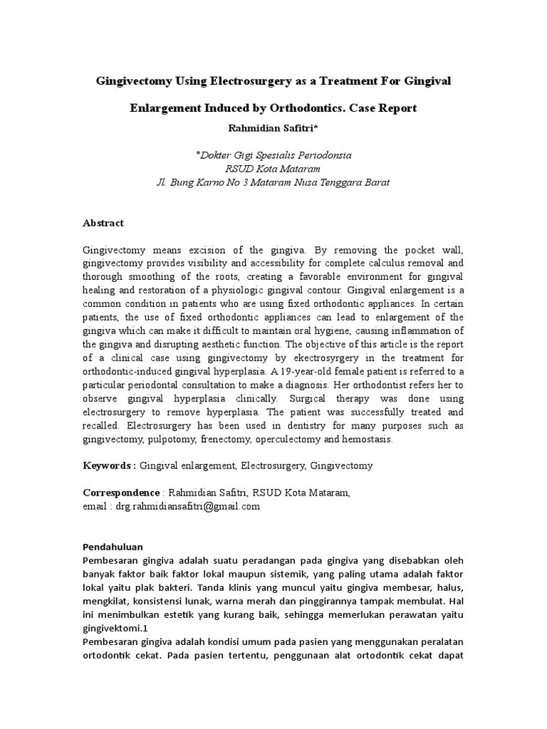 Case Report Gingivectomy PDF