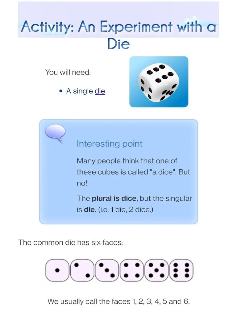 Maths Activity Class 6 PDF