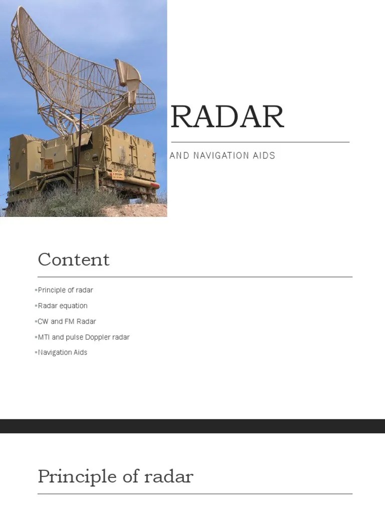 RADAR Notes PDF Radar Engineering