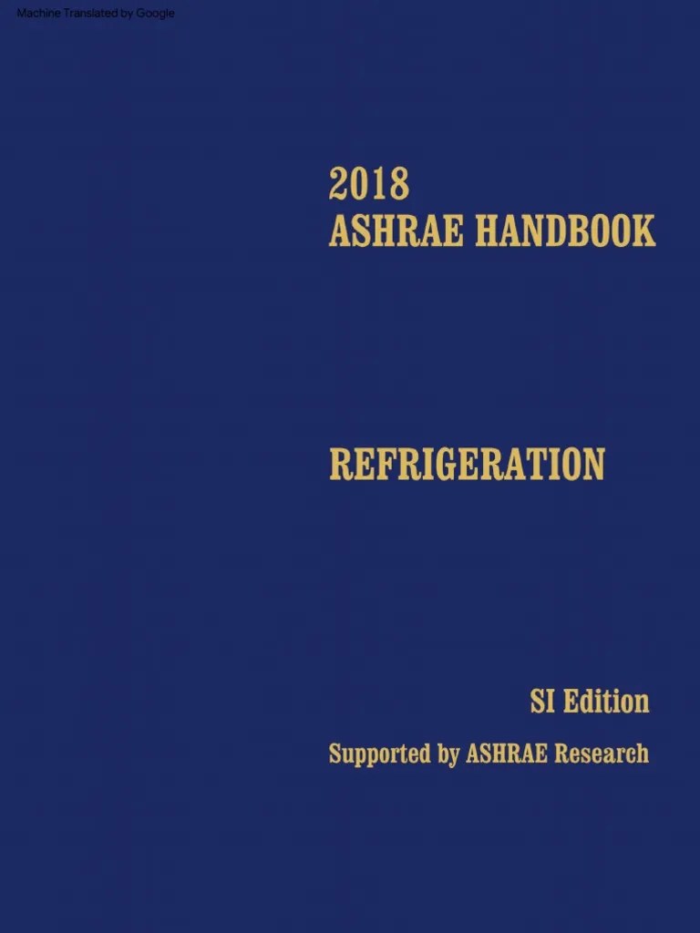 2018 ASHRAE Handbook Refrigeration SI PDF 125 PDF