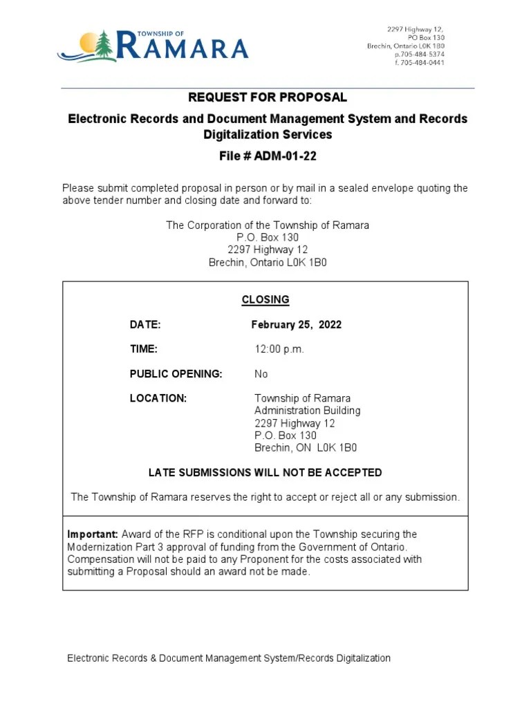 2022 ADM 01 Electronic Records and Document Management System and