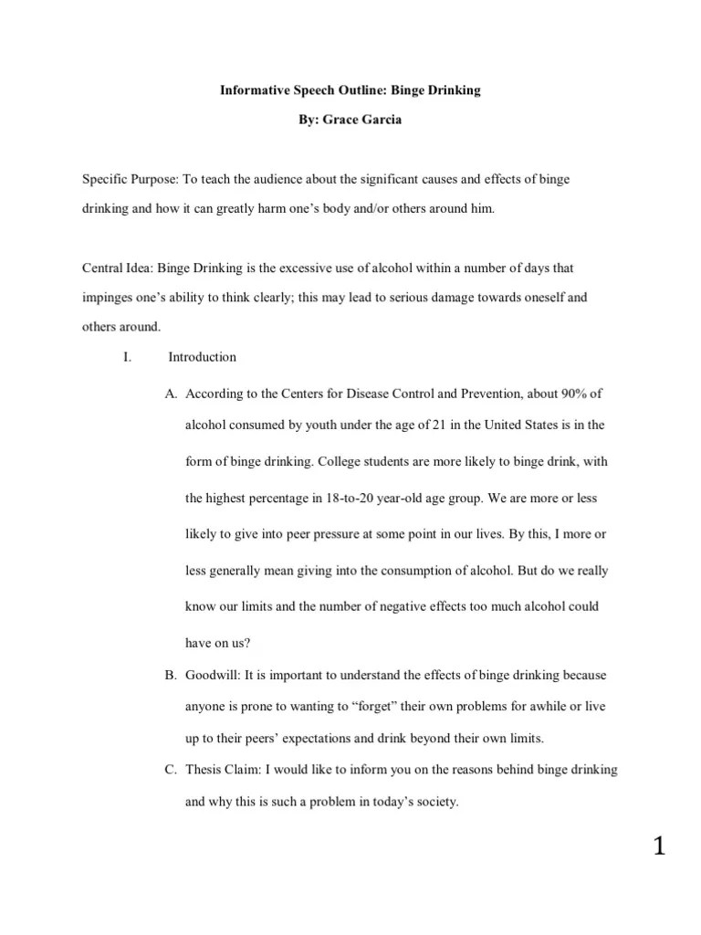 Informative Speech Outline