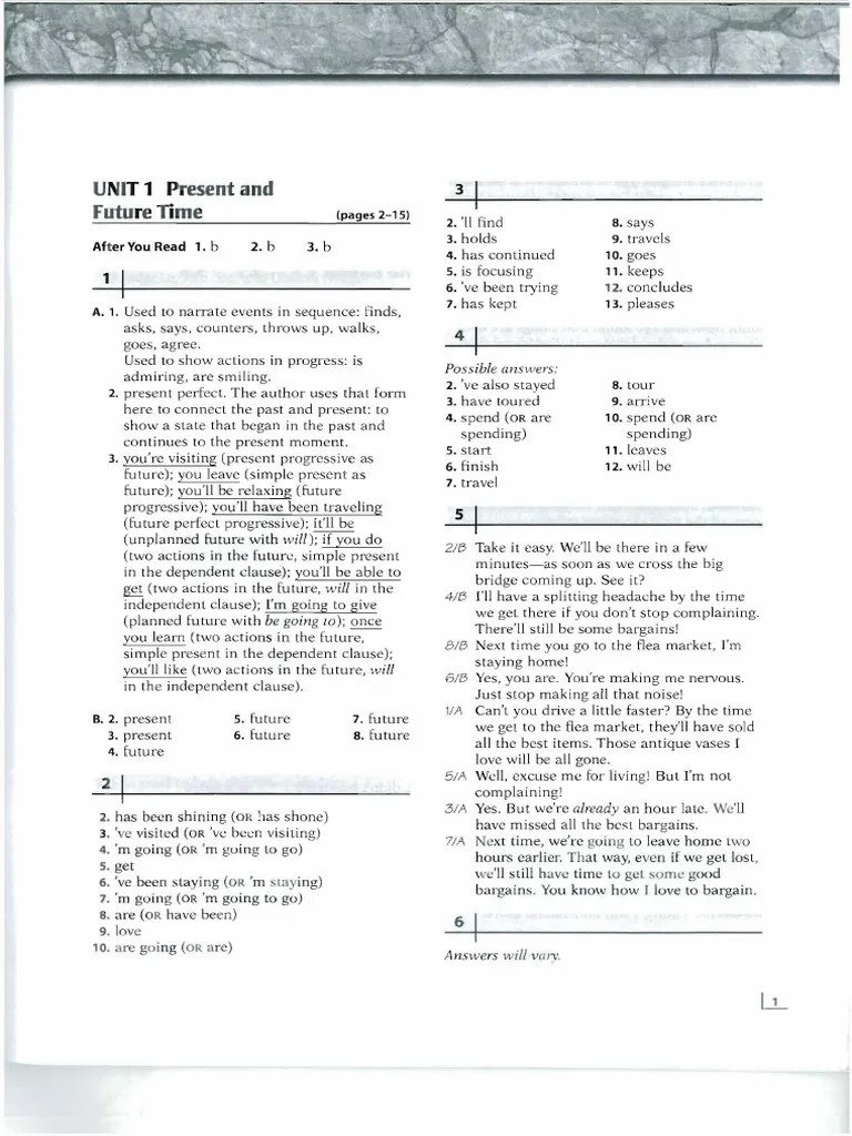 The Answer KEY of The Coursebook | PDF | Pain