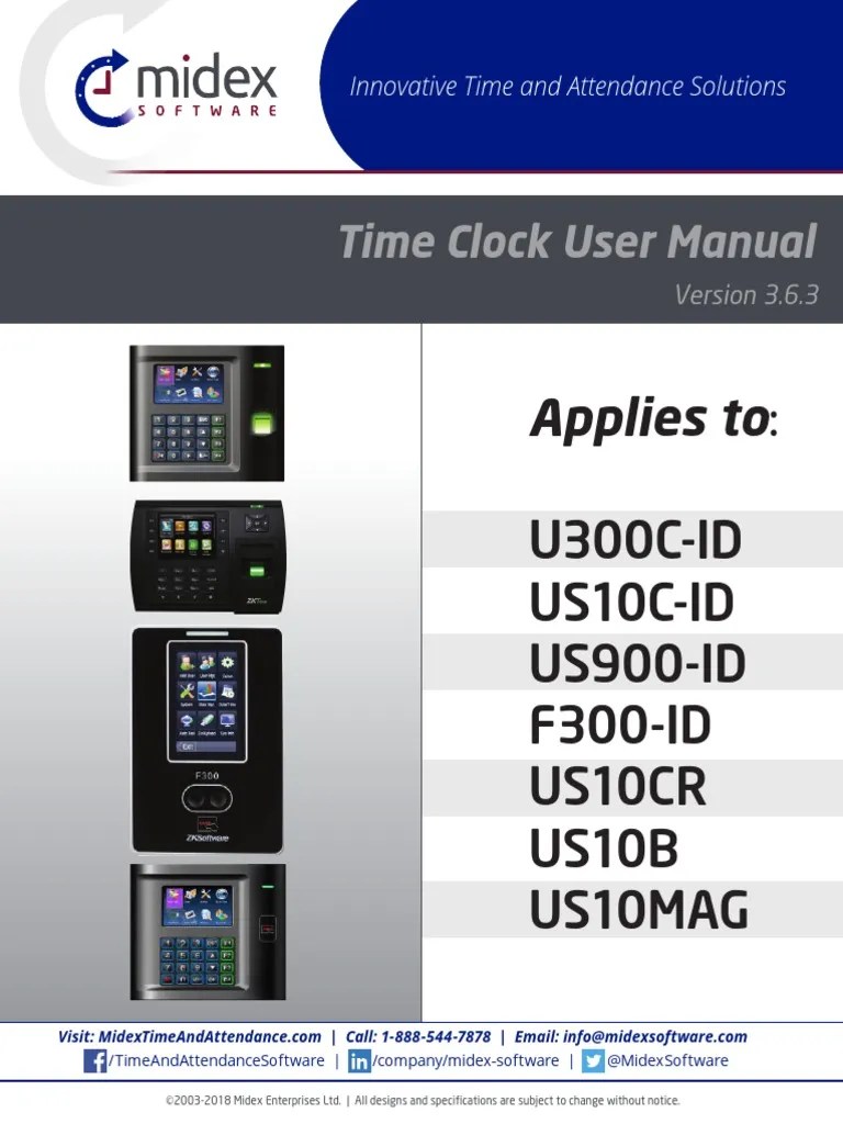 T FT Time Clock Manual PDF Computing