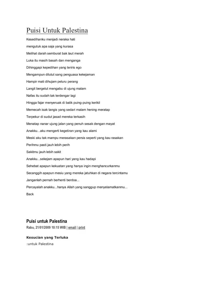 Puisi Untuk Palestina | PDF