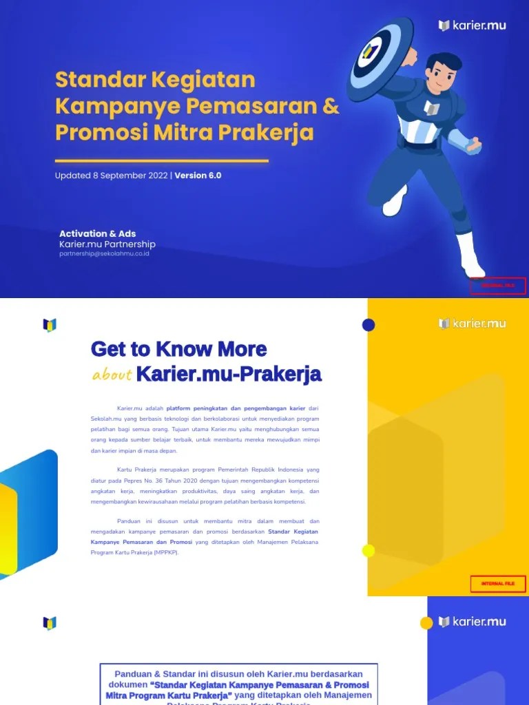[KARIER.mu] Standar Kegiatan Kampanye Pemasaran & Promosi Mitra