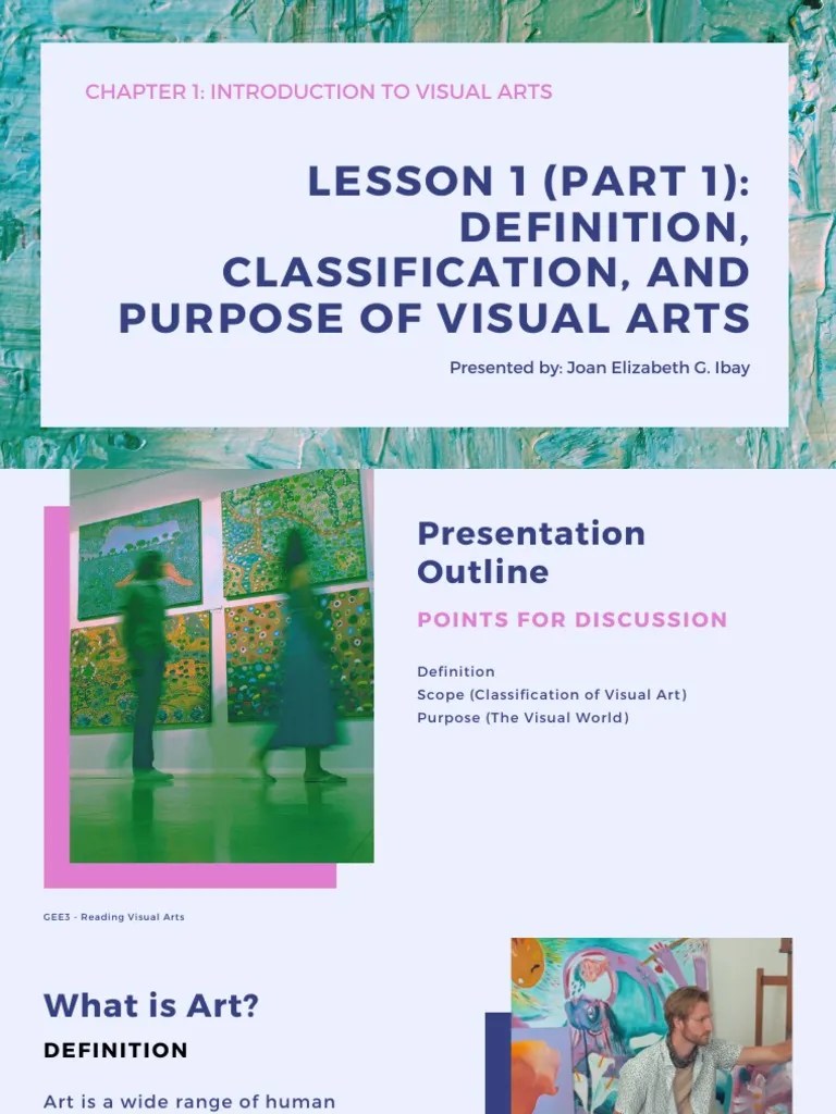 Lesson 1 (Part 1) Definition, Classification, and Purpose of Visual