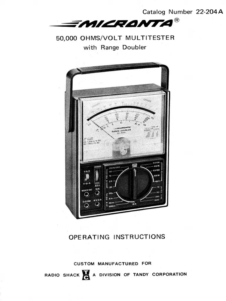 Micronta 22-204a | PDF | Decibel | Voltage