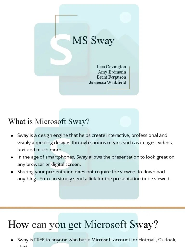 Ms Sway PDF Software Computing