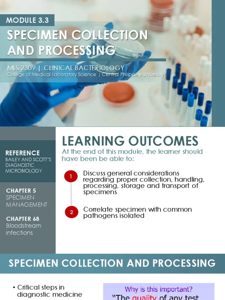 3.3 Specimen Collection and Processing PDF
