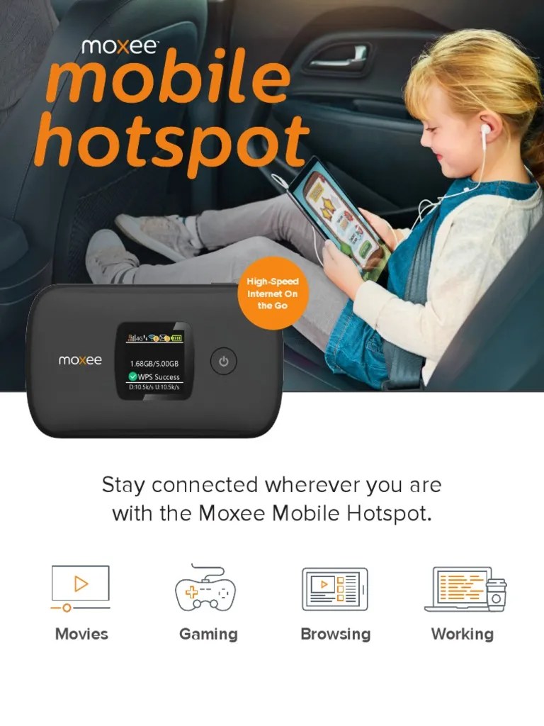 Moxee Mobile Hotspot Product Sheet PDF