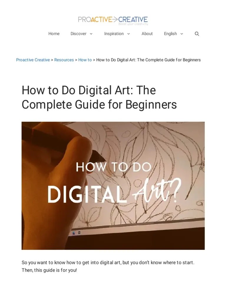 Beginners Guide To Digital Art Pdf Adobe Photoshop Composition