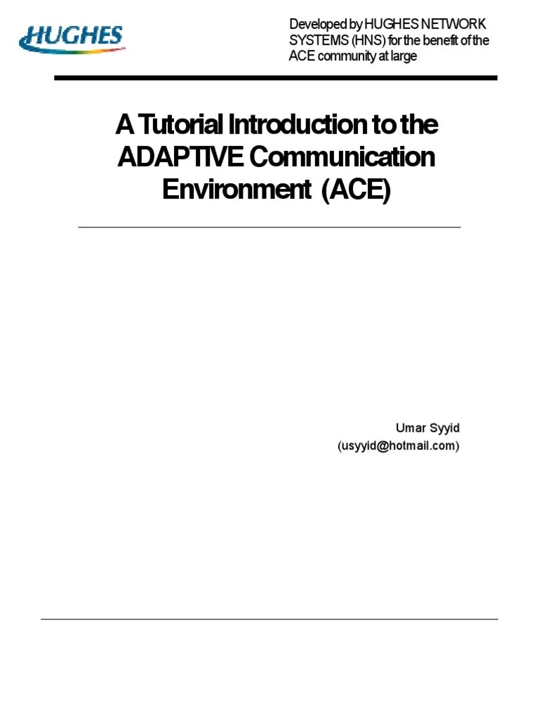 ACE Tutorial | PDF | Communications Protocols | Transmission Control