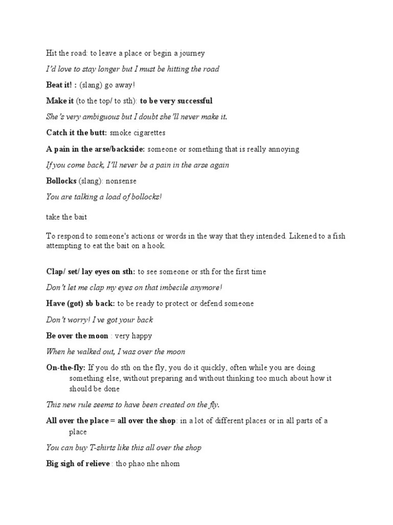 Phrases and Slangs PDF