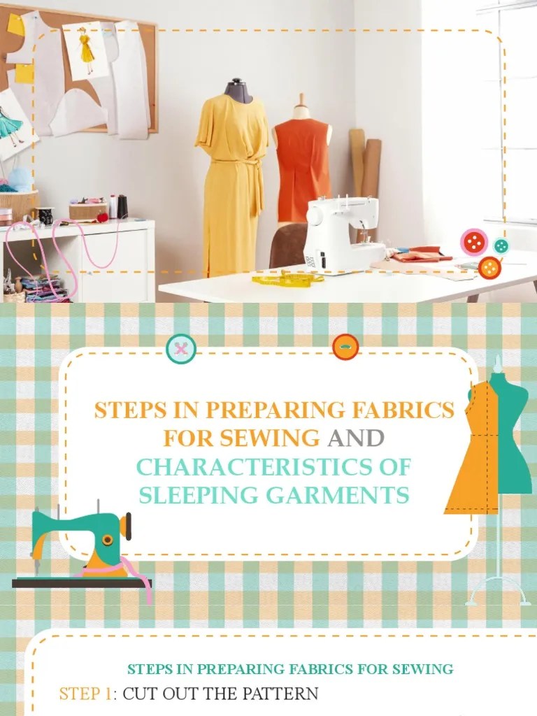 Steps of Fabric Sewing Sleeping Garments PDF Clothing Softlines (Retail)