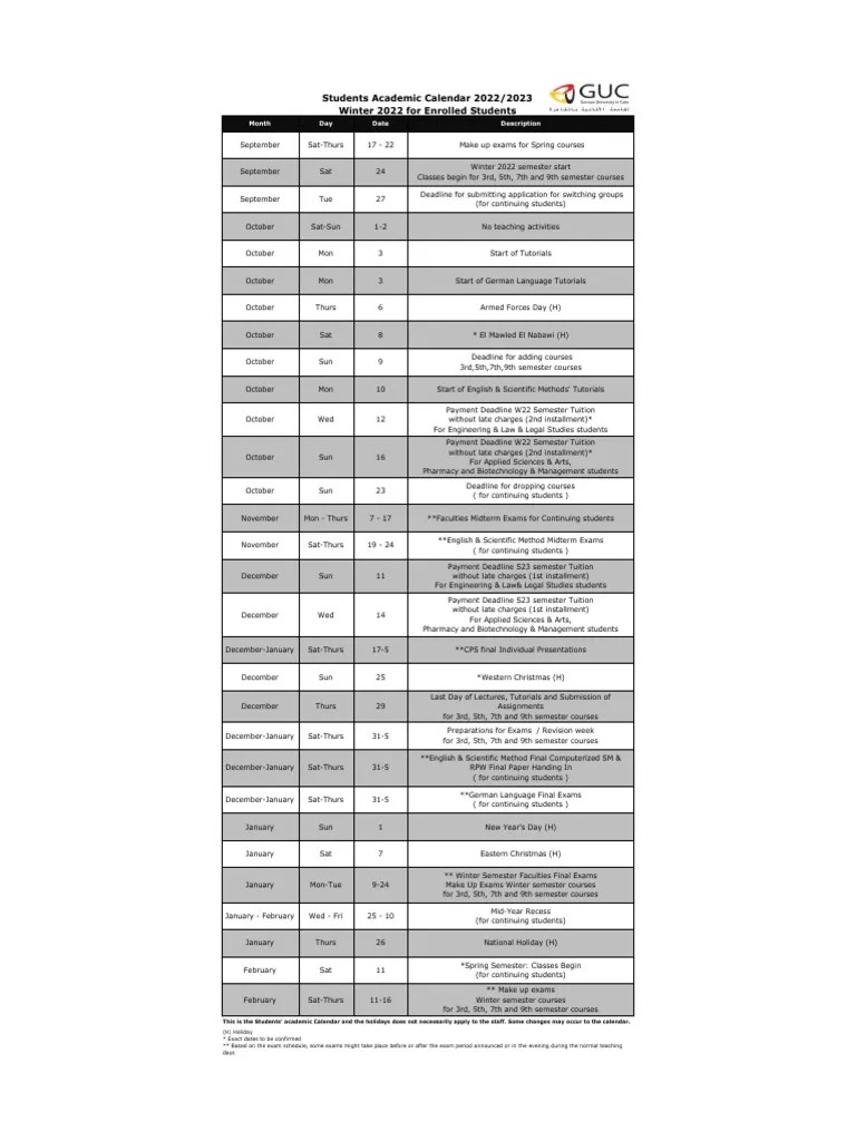 Calender PDF Academic Term Schools