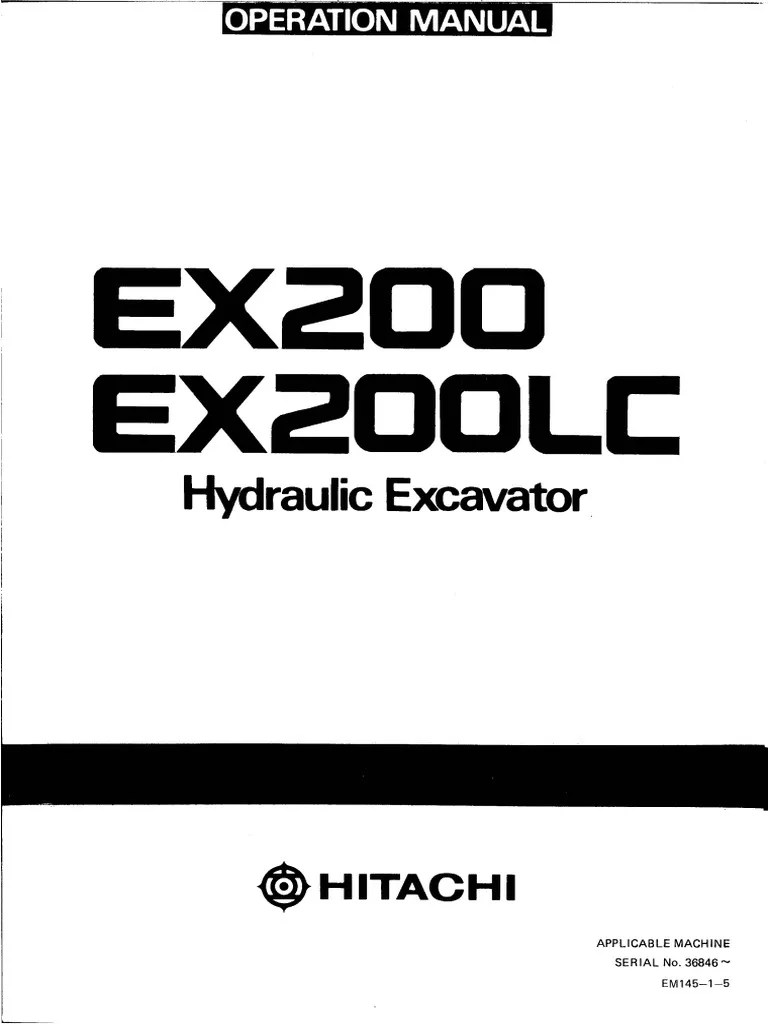 EX 200-1 Operator's Manual | PDF
