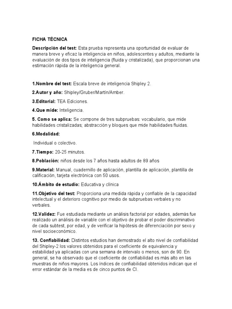 Ficha Técnica de Shipley 2 PDF
