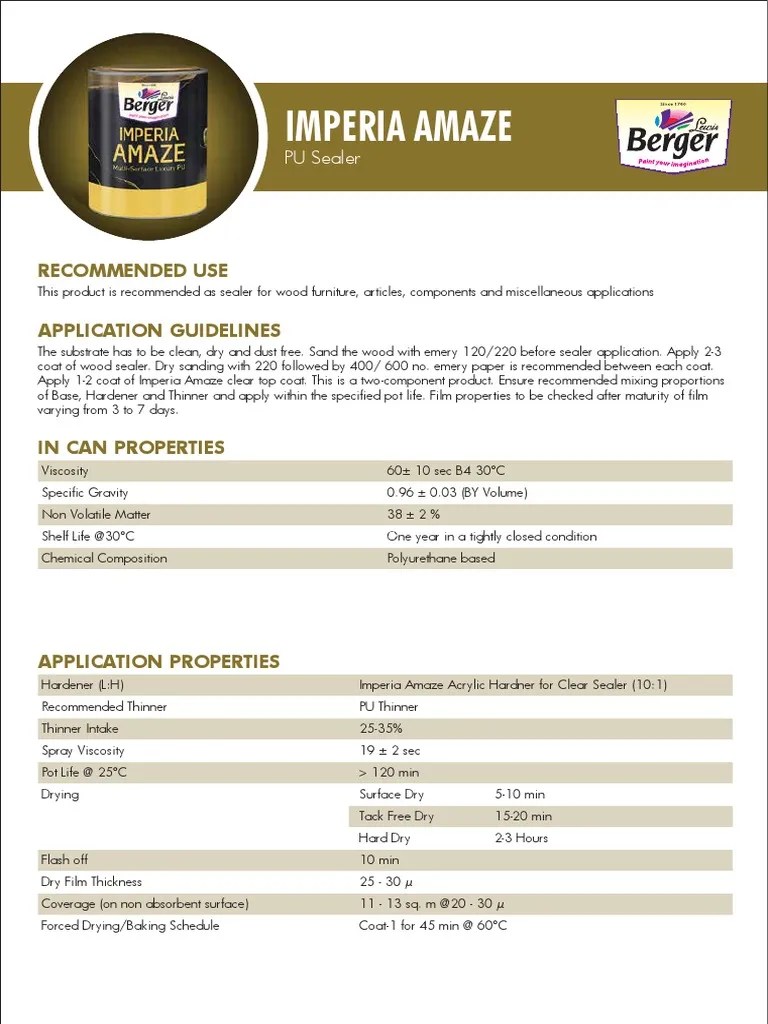 Berger Paints MSDS DataSheet15032022050028 PDF Paint Acrylic Paint