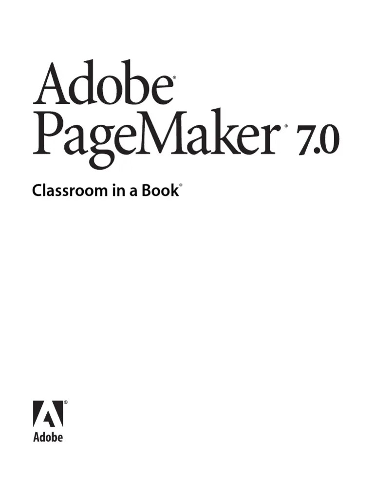Adobe PageMaker 7.0 Classroom in A Book PDF Hyperlink