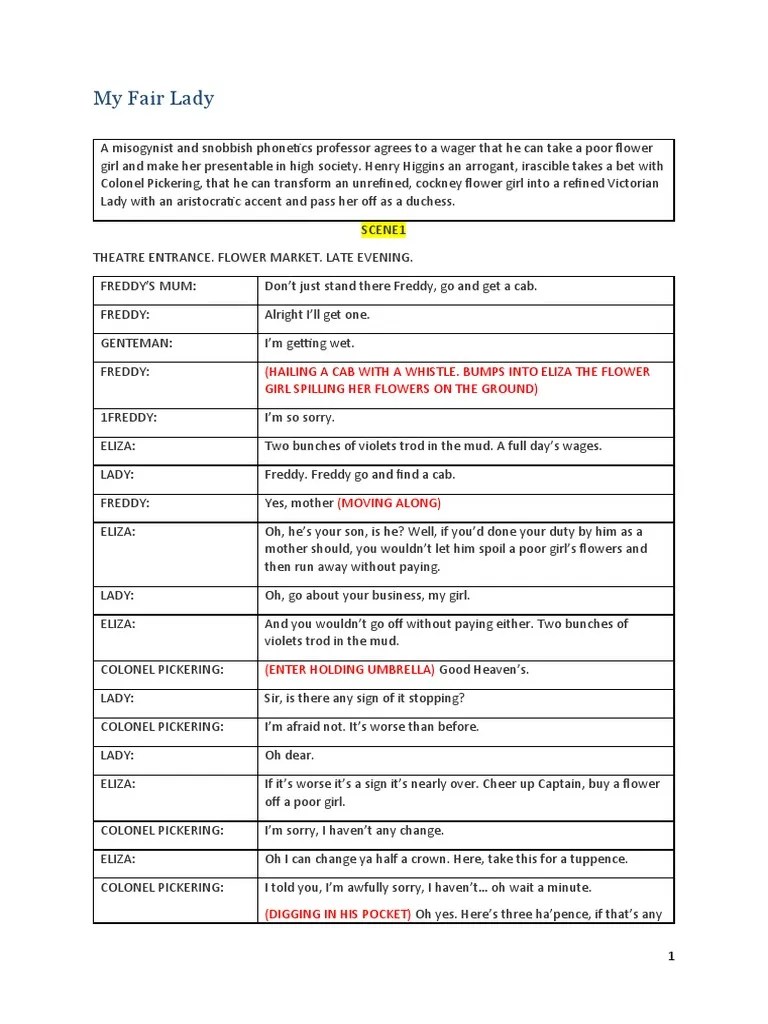 My Fair Lady | PDF | Pygmalion (Play)