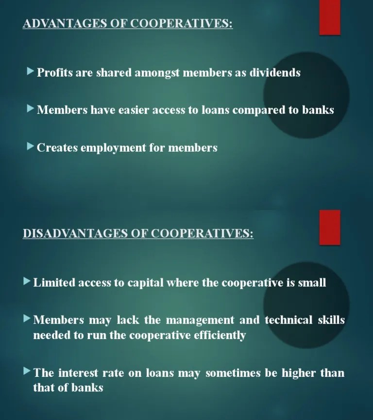 Advantages and Disadvantages of Cooperatives PDF