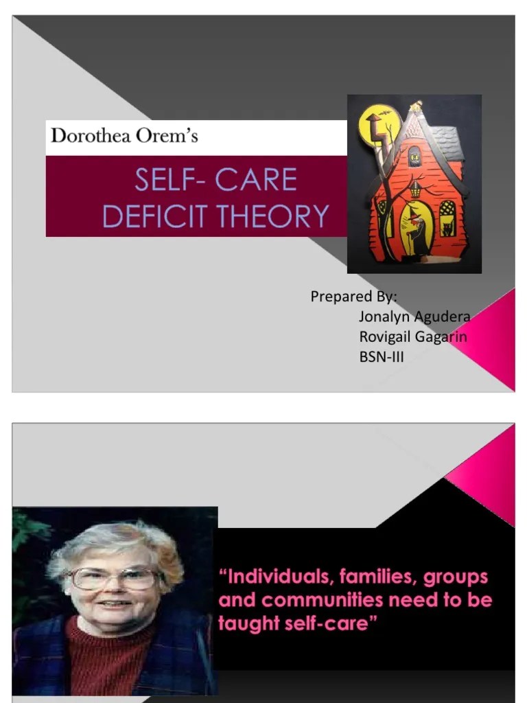 Self Care Deficit Theory