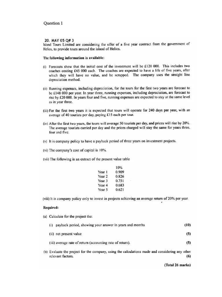Worksheet - Investment Ial Chapterwise Worksheet QP | PDF | Net Present