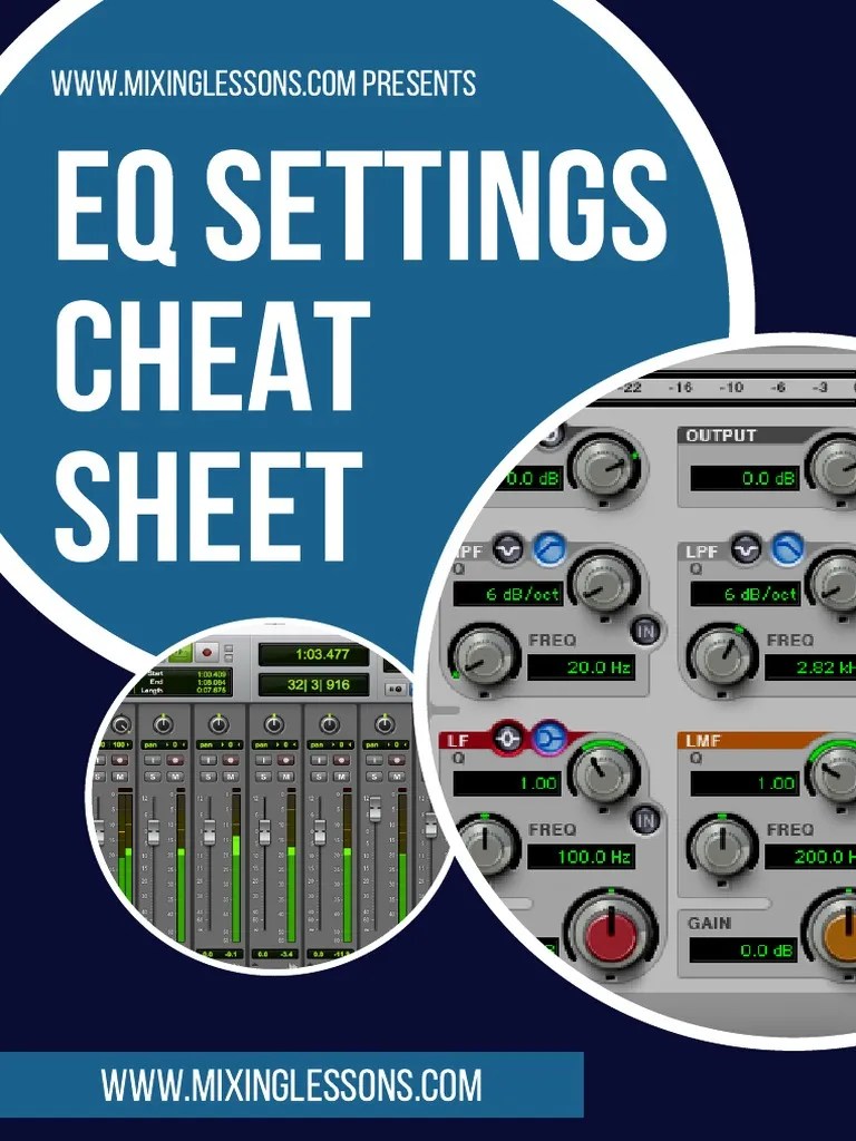 EQ Cheat Sheet PDF Equalization (Audio) Musical Instruments