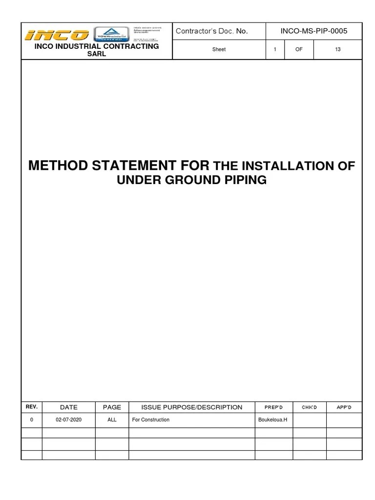 Statement For (MT) Specification For The