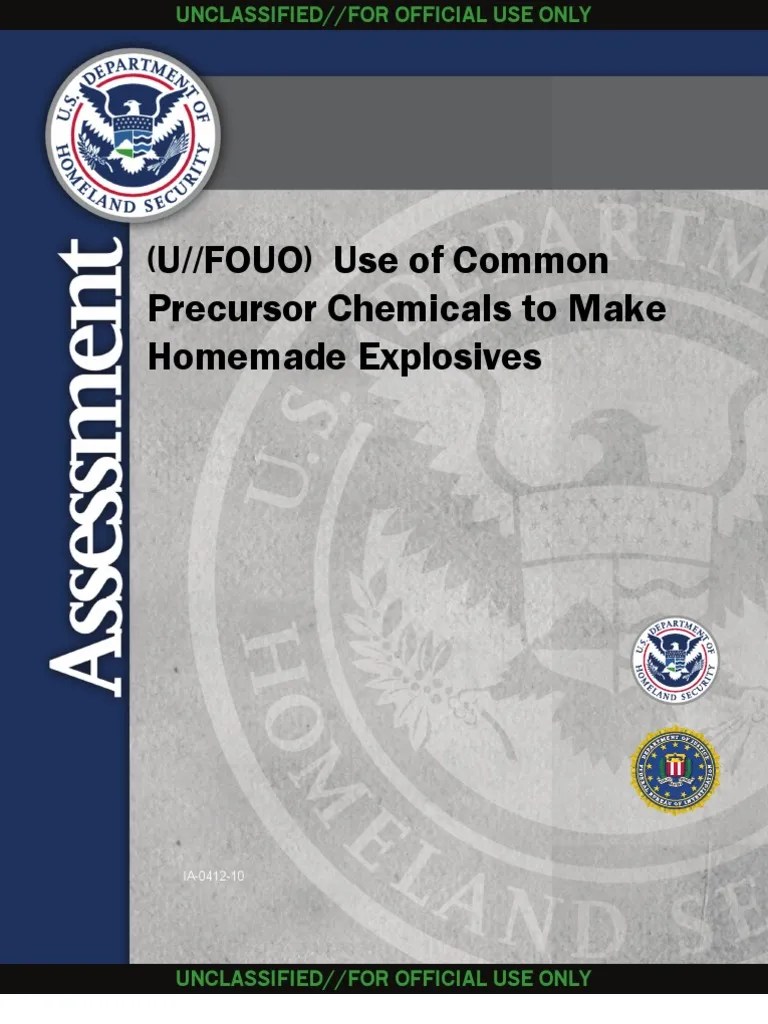 (U FOUO) HSA Use of Common Precursor Chemicals To Make Homemade