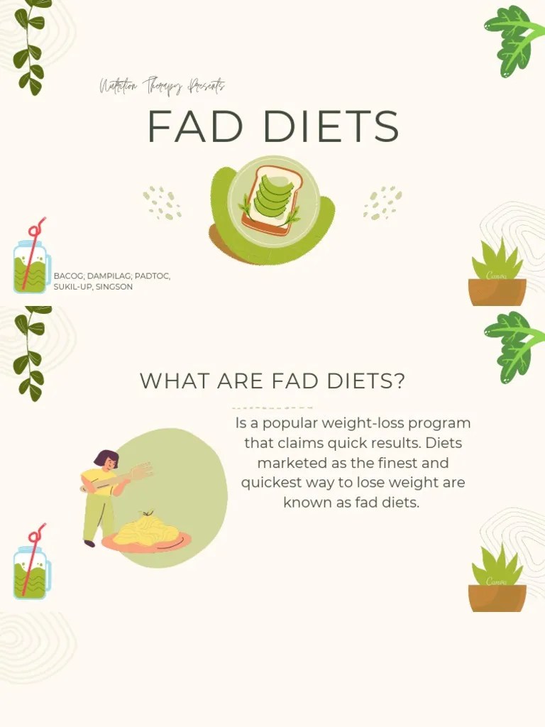 FAD DIETS PDF Dieting Low Carbohydrate Diet