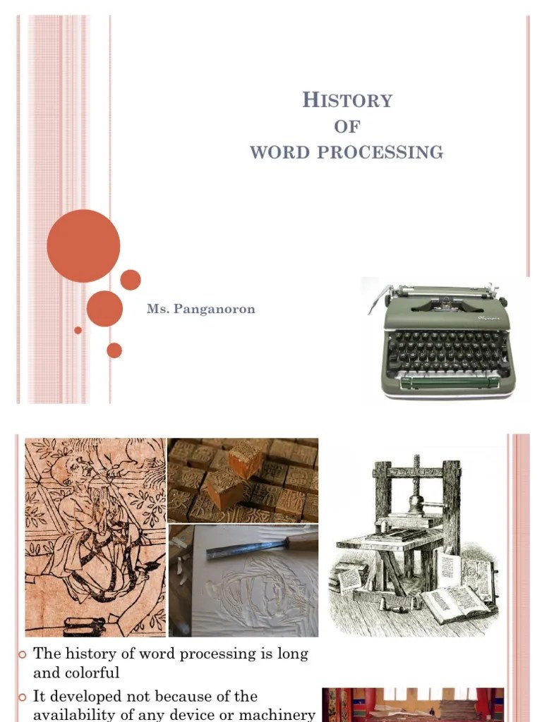 02 History of Word Processing Word Processor Typewriter
