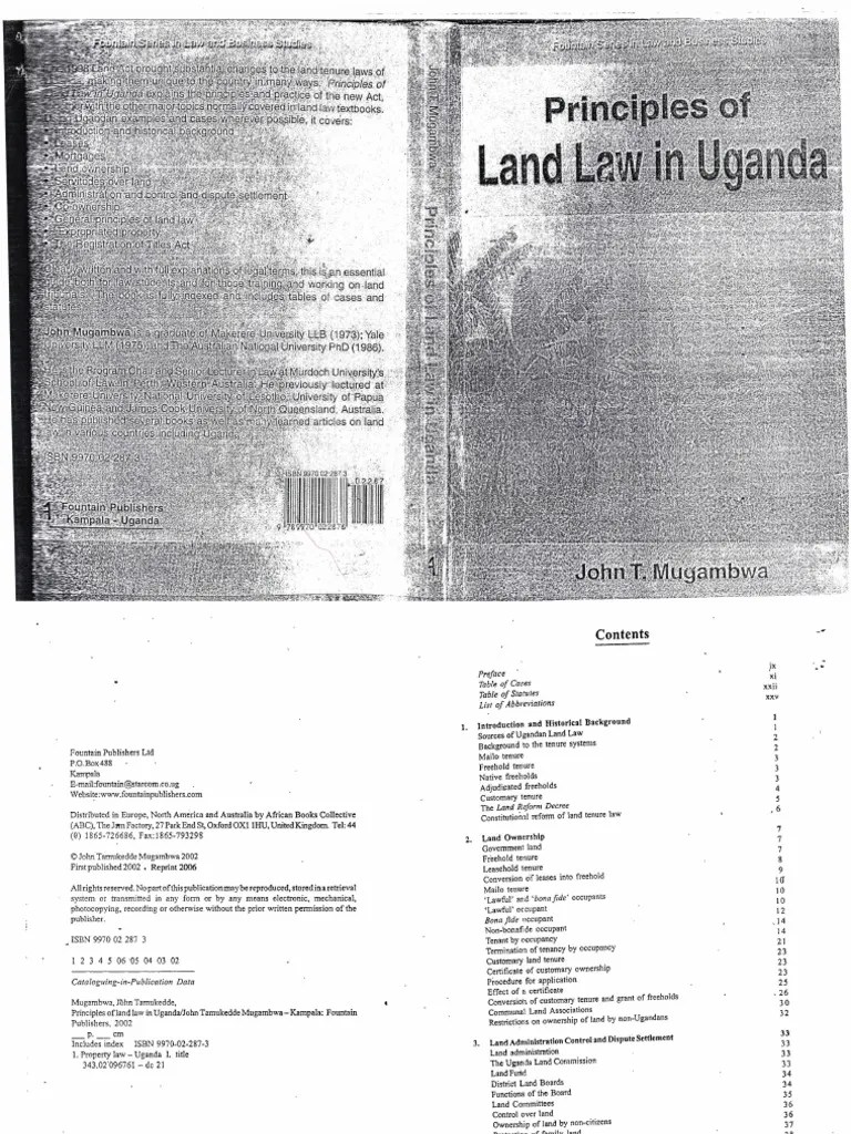 Principles of Land Law in Uganda 00011 PDF Lease Mortgage Law