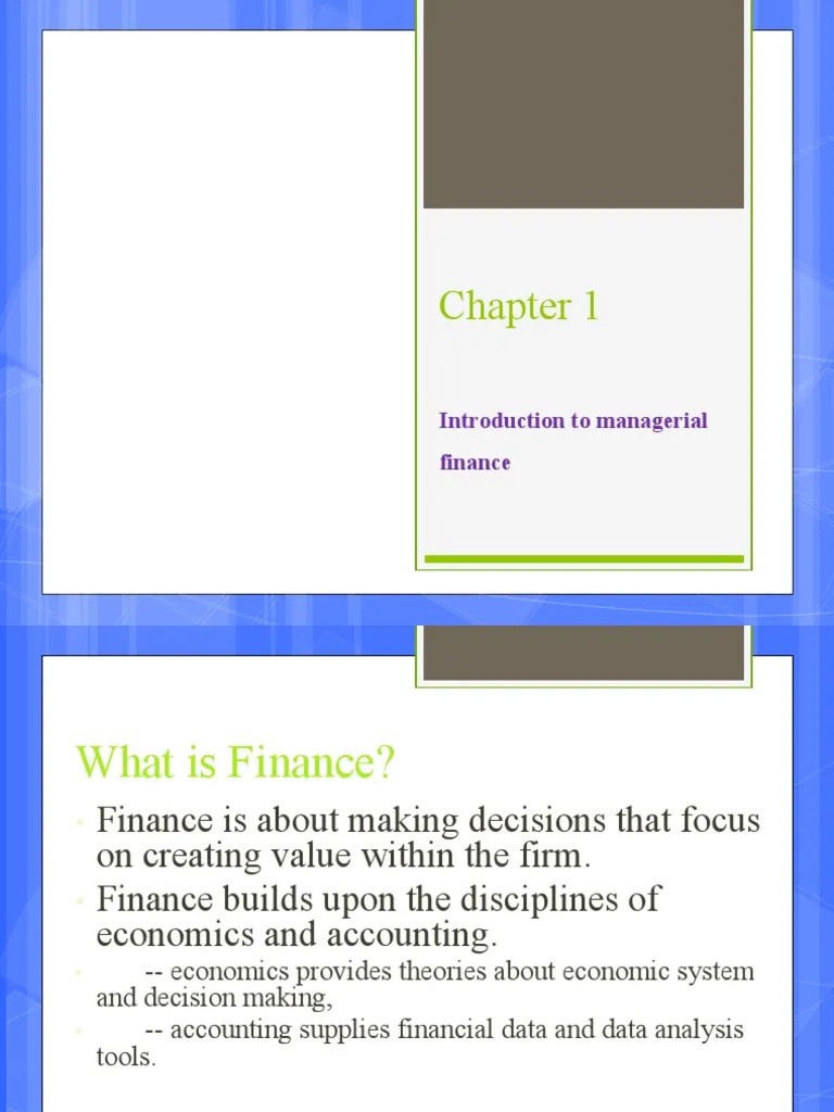 Finance Chapter 1 | PDF