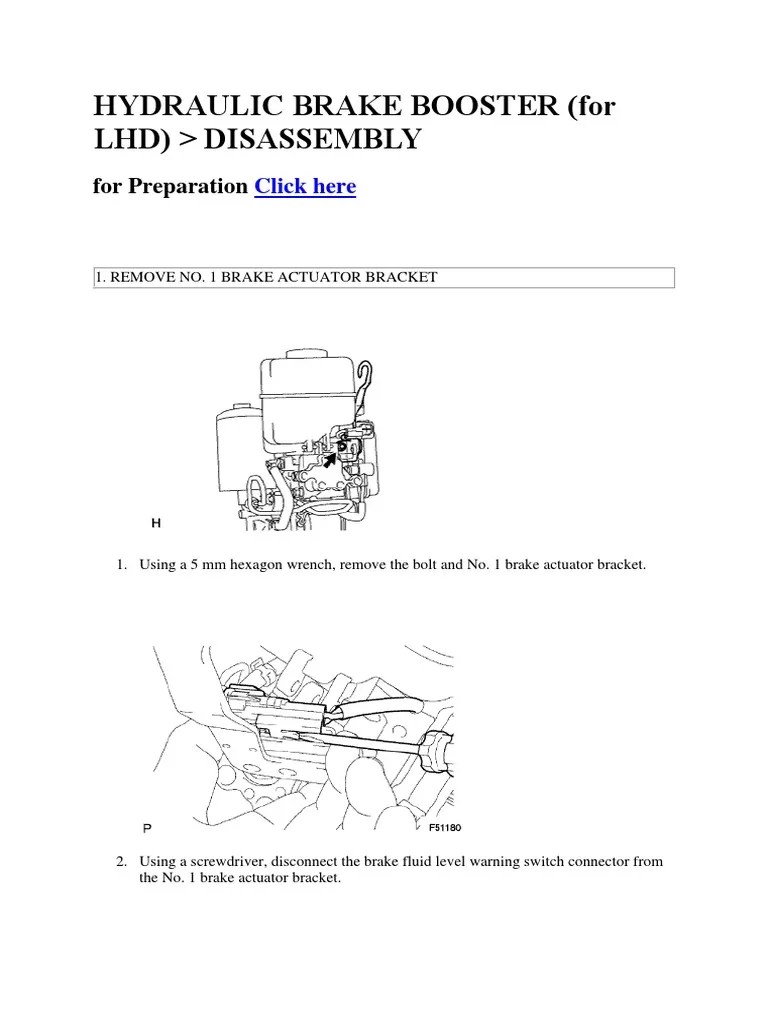 Hydraulic Brake Booster Dissasembly LC200 PDF Piston Tools