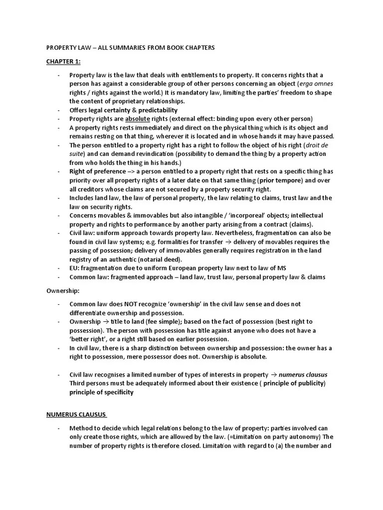 Property Law PDF Conversion (Law) Possession (Law)