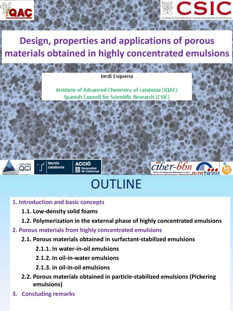 Design, Properties and Applications of Porous Materials Obtained in
