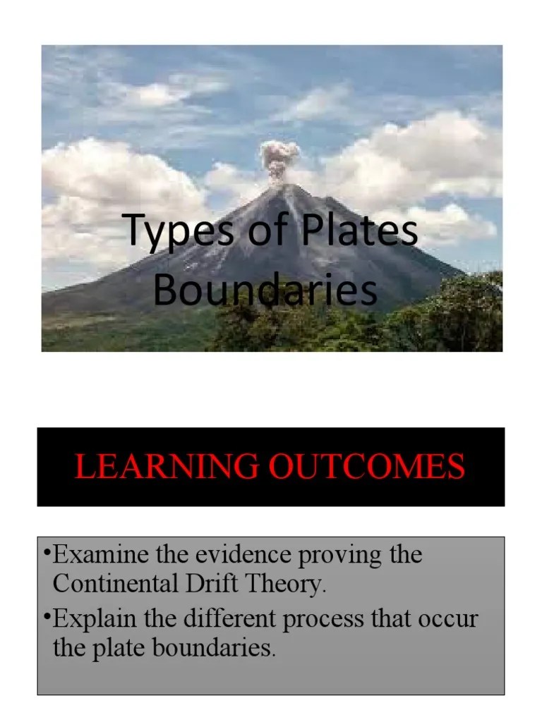 G10 Lesson 2 Types of Plate Boundaries PDF Plate Tectonics