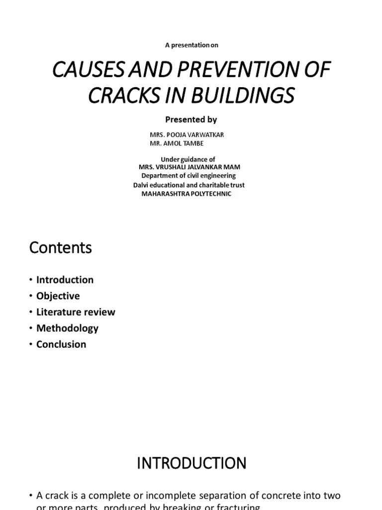 Causes of Cracks and Its Maintenance PDF